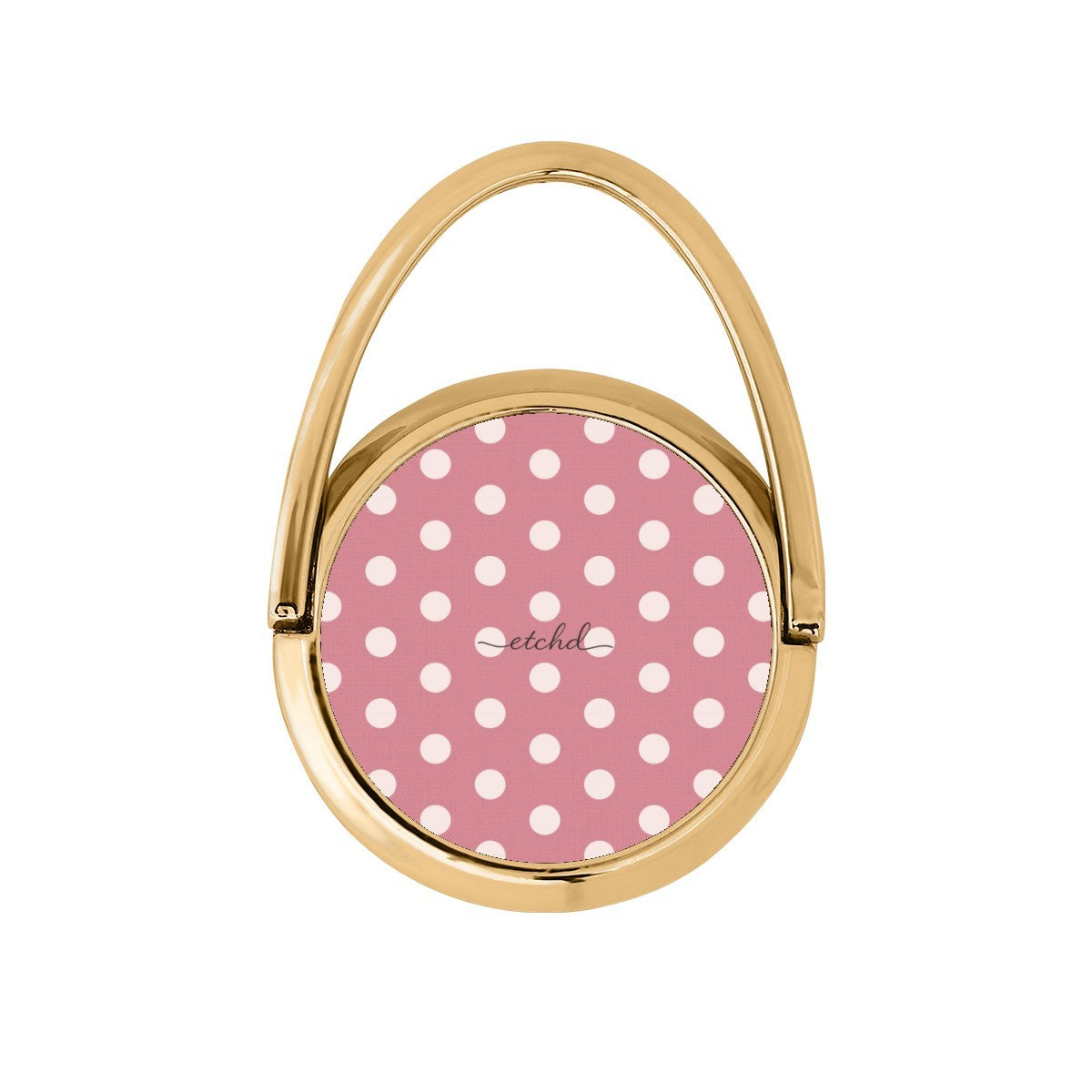 Cream & Blush Polka Dot Hoop Ring Holder by etchd