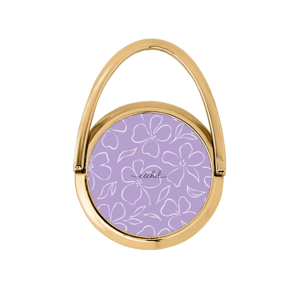 Lilac & Cream Floral Hoop Ring Holder by etchd