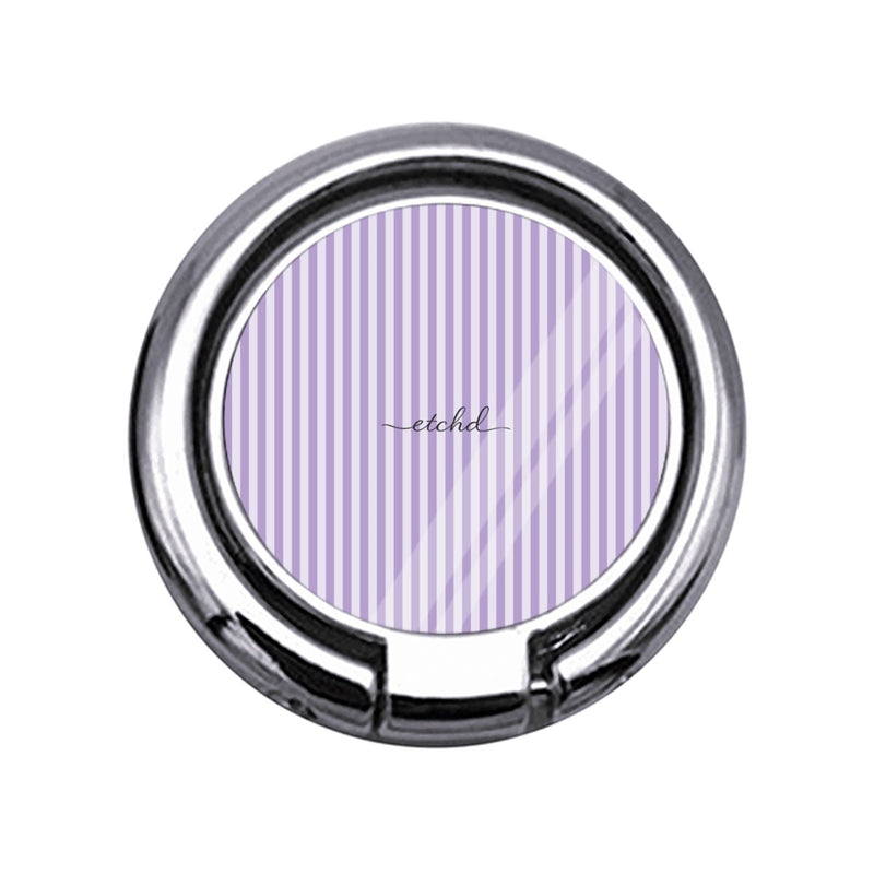 Lilac & Cream Striped Flache Ring Handyhalterung-zoom-