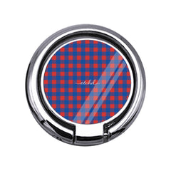 Cobalt & Poppy Gingham Slim Ring Holder by etchd