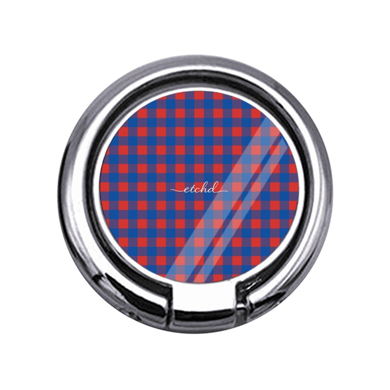 Cobalt & Poppy Gingham Slim Ring Holder-zoom-