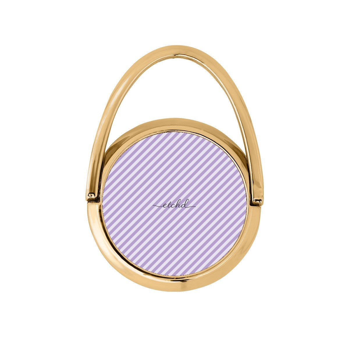 Lilac & Cream Striped Diagonal Hoop Ring Holder by etchd