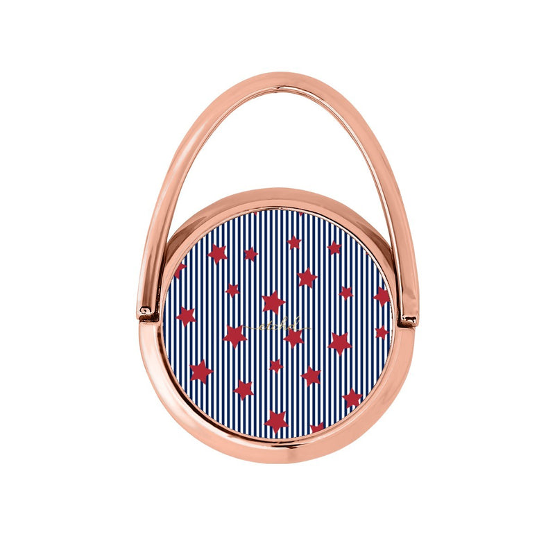 Blue Stripes & Red Stars Hoop Ring Holder-zoom-