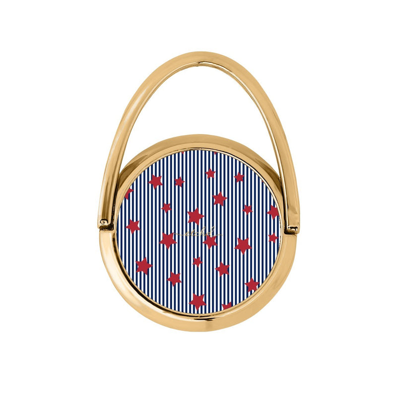 Blue Stripes & Red Stars Hoop Ring Holder-zoom-