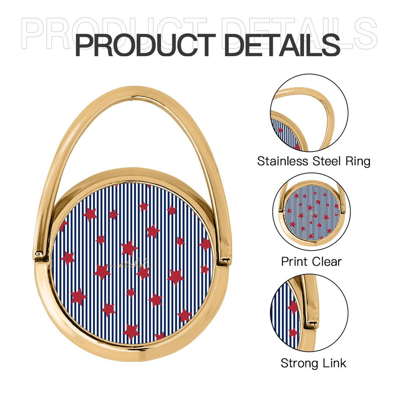 Blue Stripes & Red Stars Hoop Ring Holder-zoom-