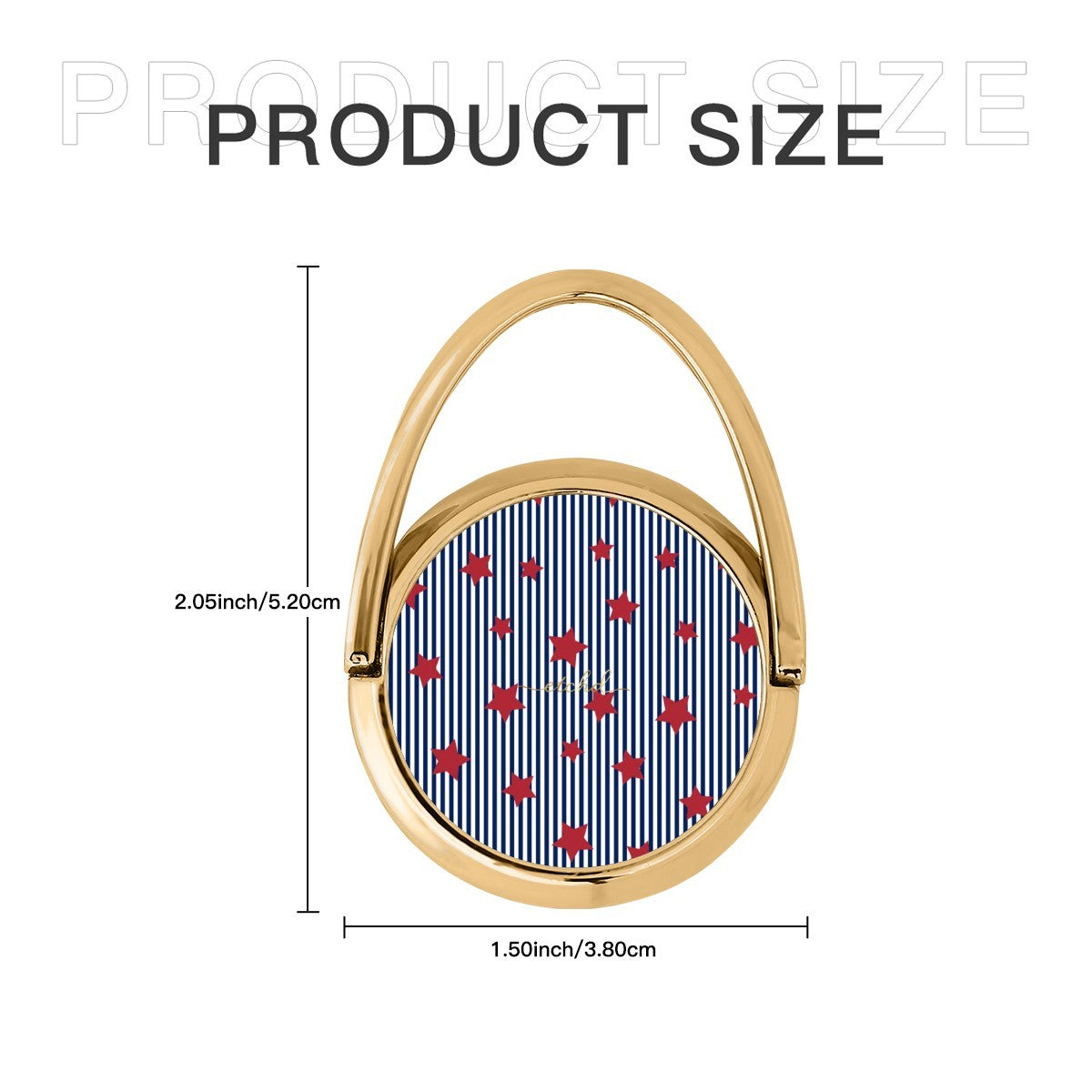 Blue Stripes & Red Stars Hoop Ring Holder by etchd, view 6