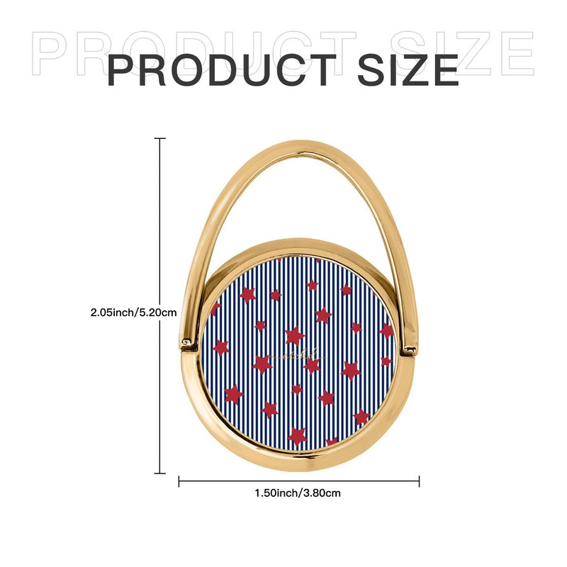 Blue Stripes & Red Stars Hoop Ring Holder-zoom-