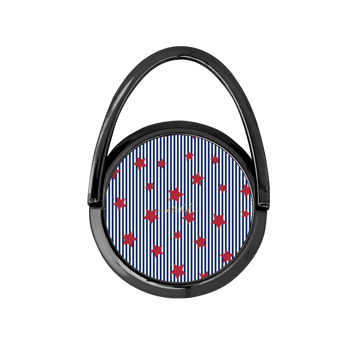 Blue Stripes & Red Stars Hoop Ring Holder by etchd, view 8