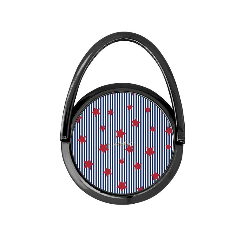 Blue Stripes & Red Stars Hoop Ring Holder-zoom-
