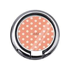 Cream & Coral Polka Dot Slim Ring Holder by etchd