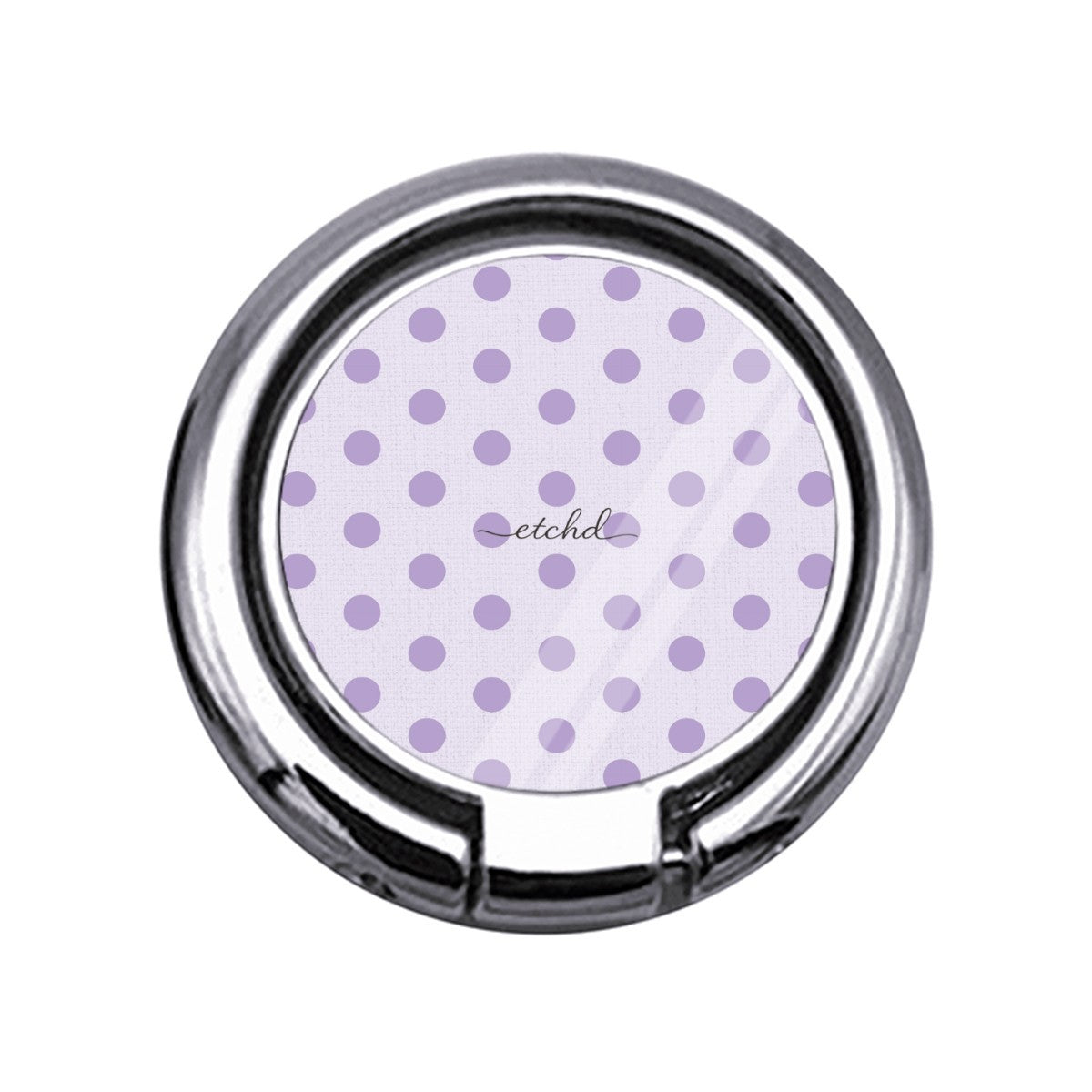 Lilac & Cream Polka Dot Slim Ring Holder by etchd