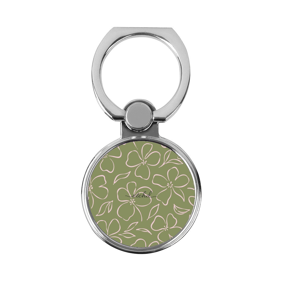Green & Pink Floral Classic Ring Holder by etchd