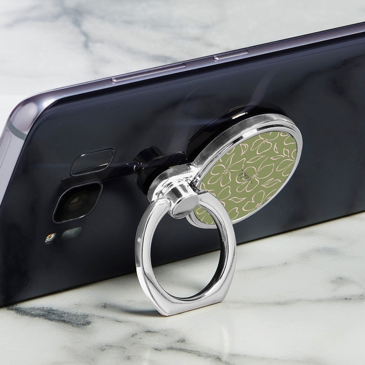 Green & Pink Floral Classic Ring Holder by etchd, view 2