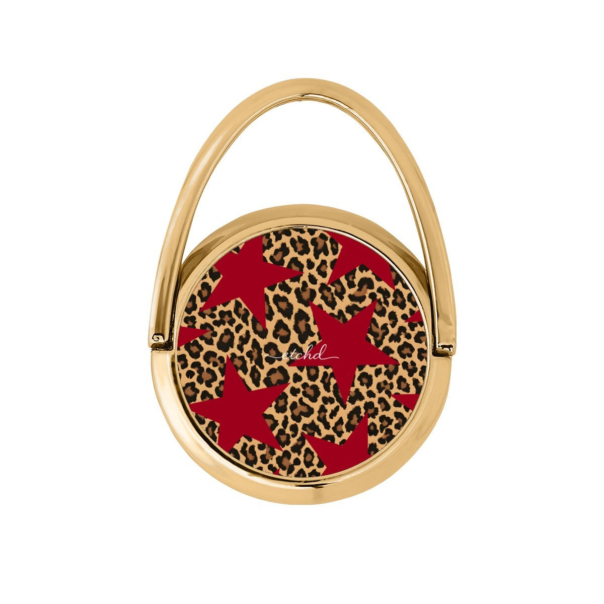 Leopard & Red Stars Hoop Ring Holder by etchd