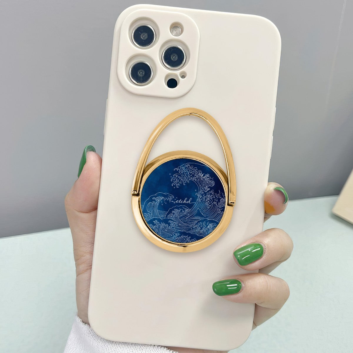 Ocean Wave Hoop Ring Holder by etchd, view 3