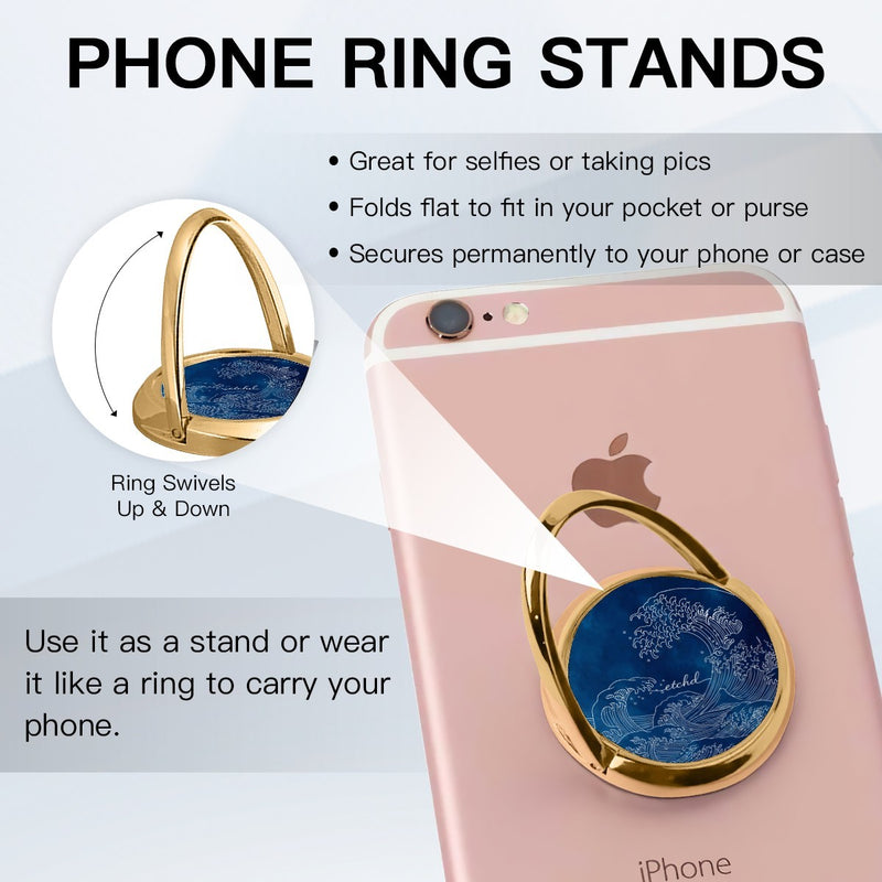 Ocean Wave Drehbare Ring Handyhalterung-zoom-