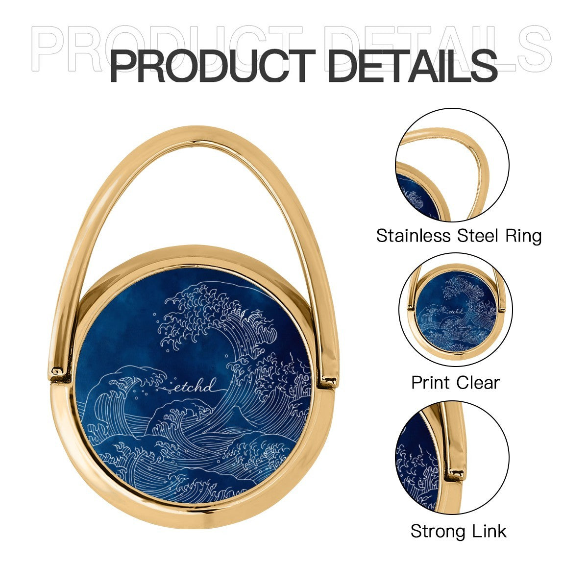 Ocean Wave Hoop Ring Holder by etchd, view 5