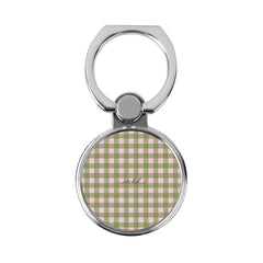 Green & Pink Gingham Classic Ring Holder by etchd