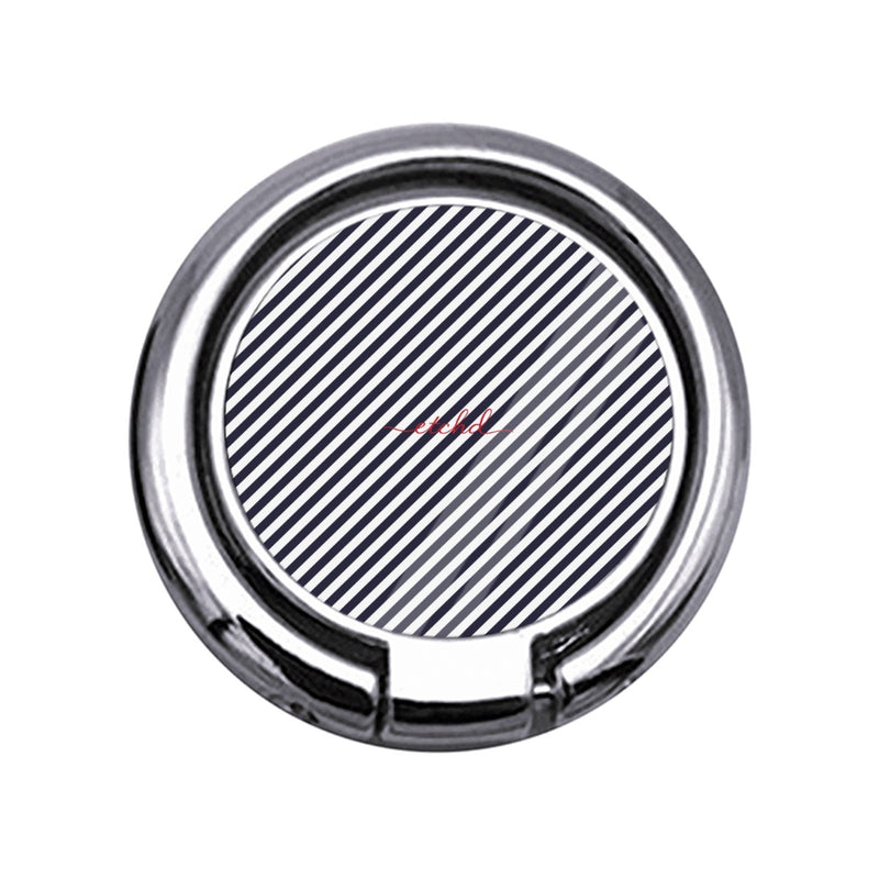 Navy & White Striped Diagonal Slim Ring Holder-zoom-
