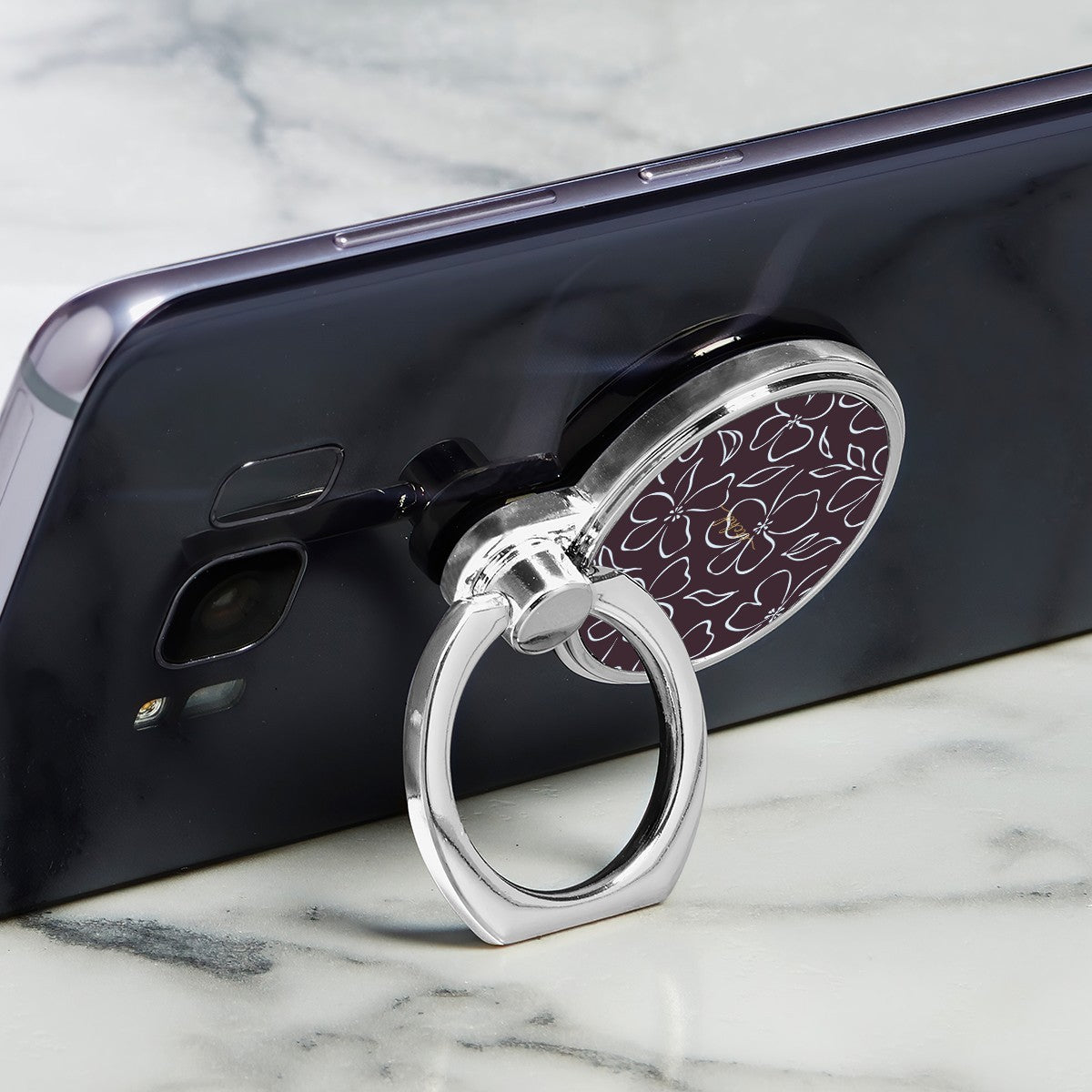 Plum & Blue Floral Classic Ring Holder by etchd, view 2