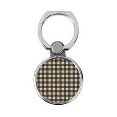 Cream & Brown Gingham Classic Ring Holder by etchd