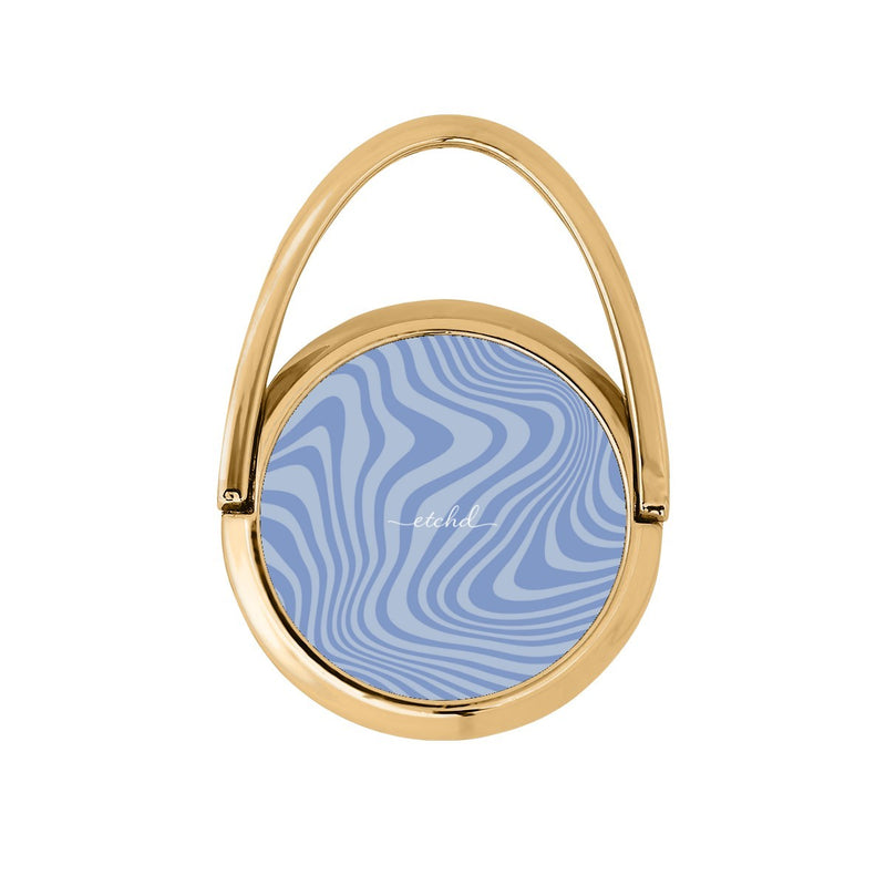 Blue Curved Lines Hoop Ring Holder-zoom-