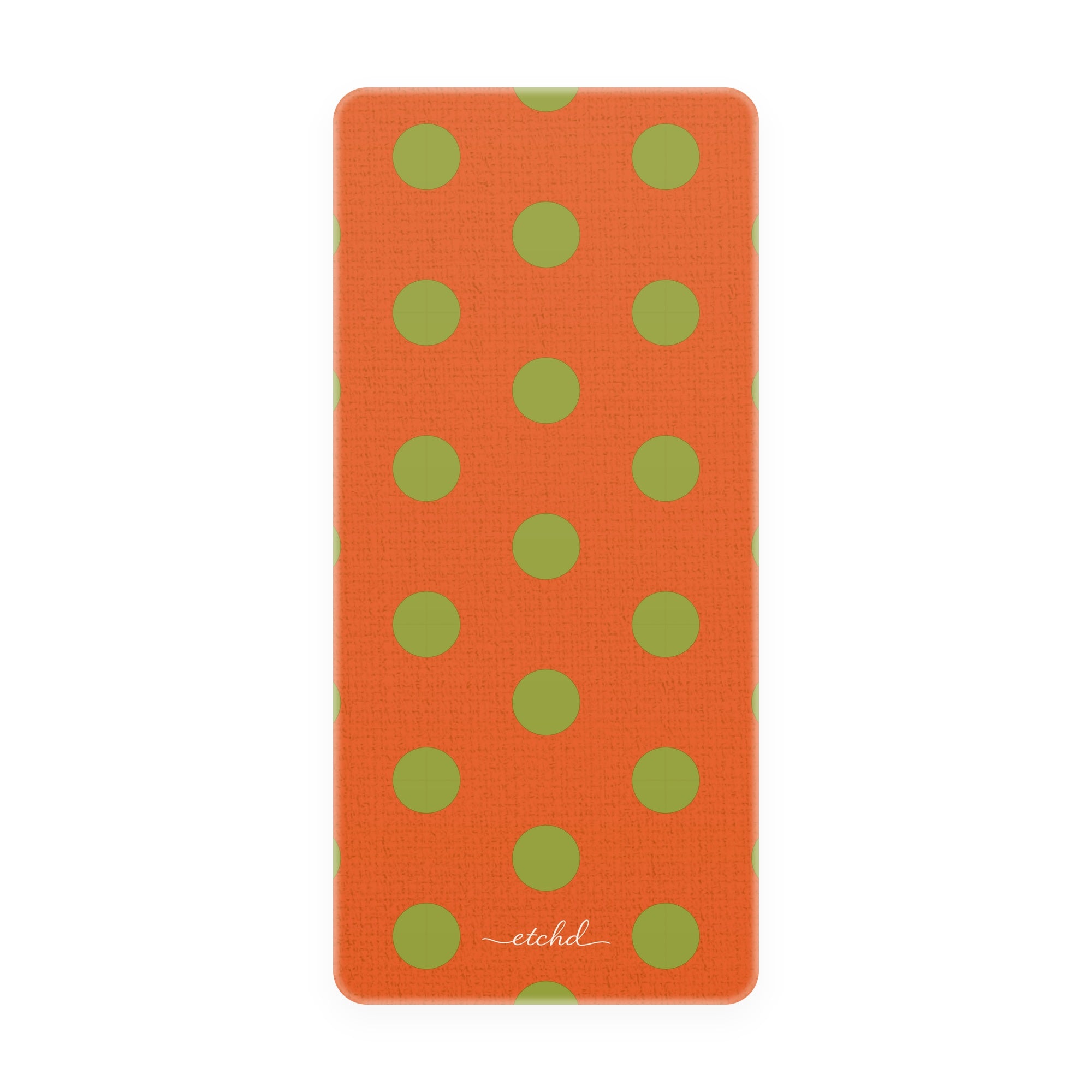 Wasabi & Persimmon Polka Dot Phone Stand by etchd, view 5