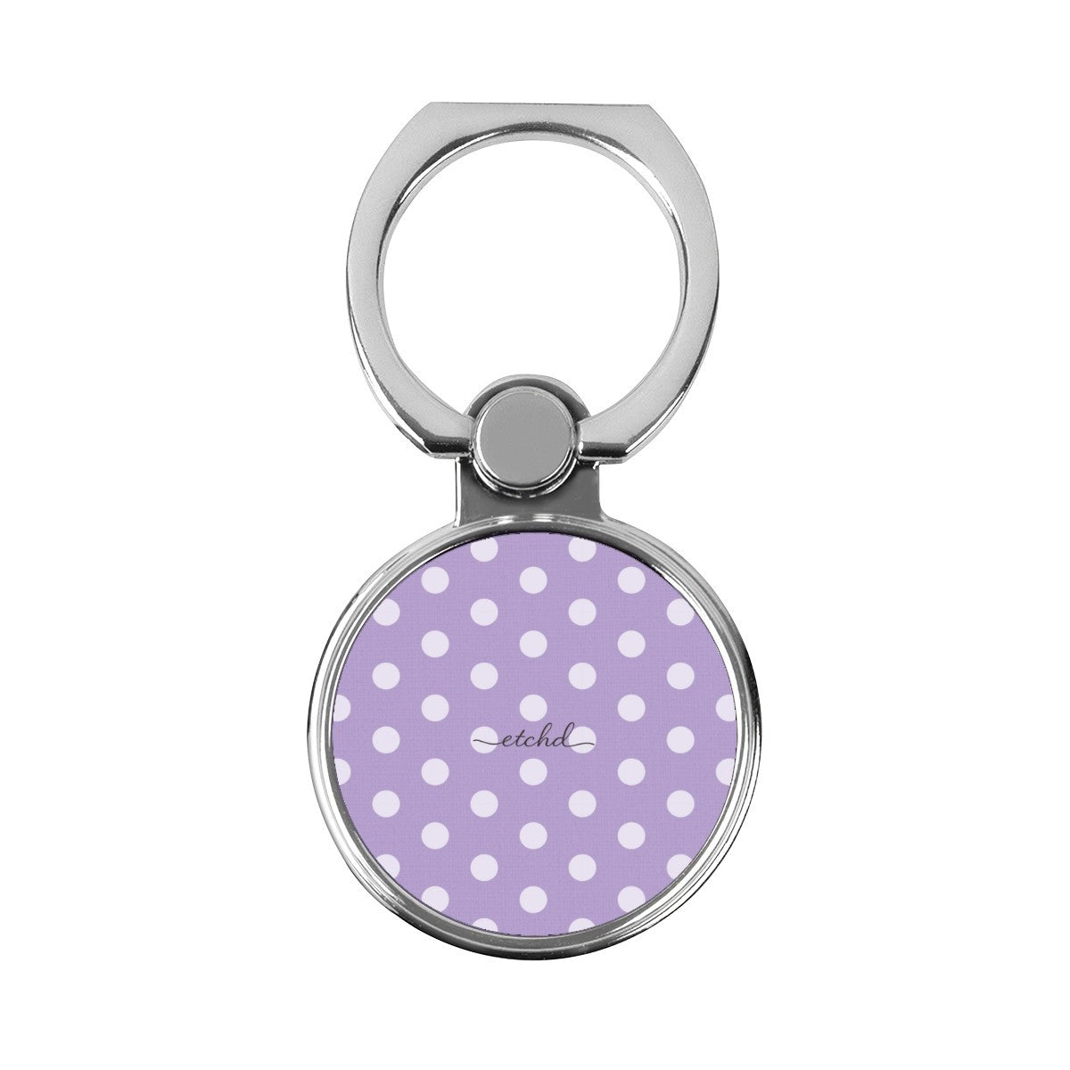Cream & Lilac Polka Dot Classic Ring Holder by etchd