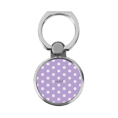 Cream & Lilac Polka Dot Classic Ring Holder by etchd
