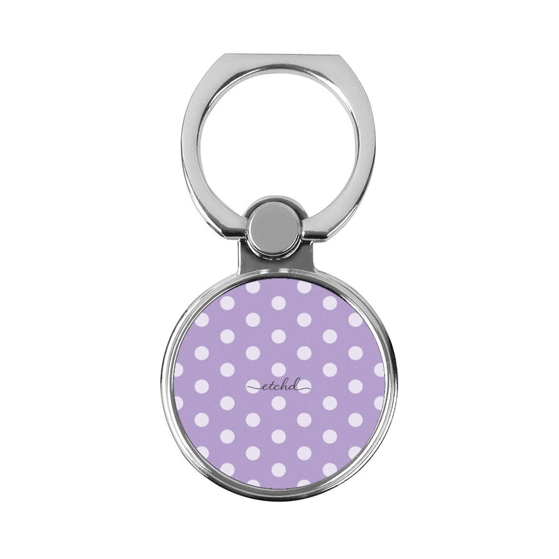 Cream & Lilac Polka Dot Classic Ring Holder-zoom-
