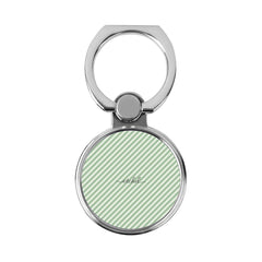 Sage & Cream Striped Diagonal Classic Ring Holder by etchd