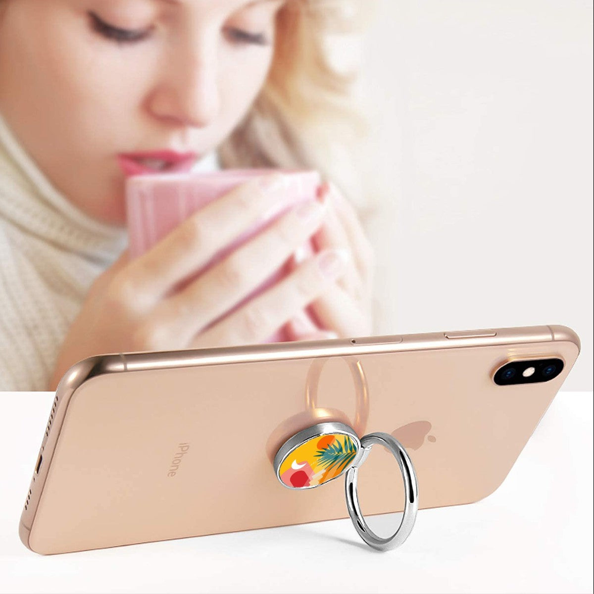 Tropical Sunset Slim Ring Holder by etchd, view 3