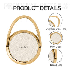 Beige Zebra Hoop Ring Holder by etchd, view 5
