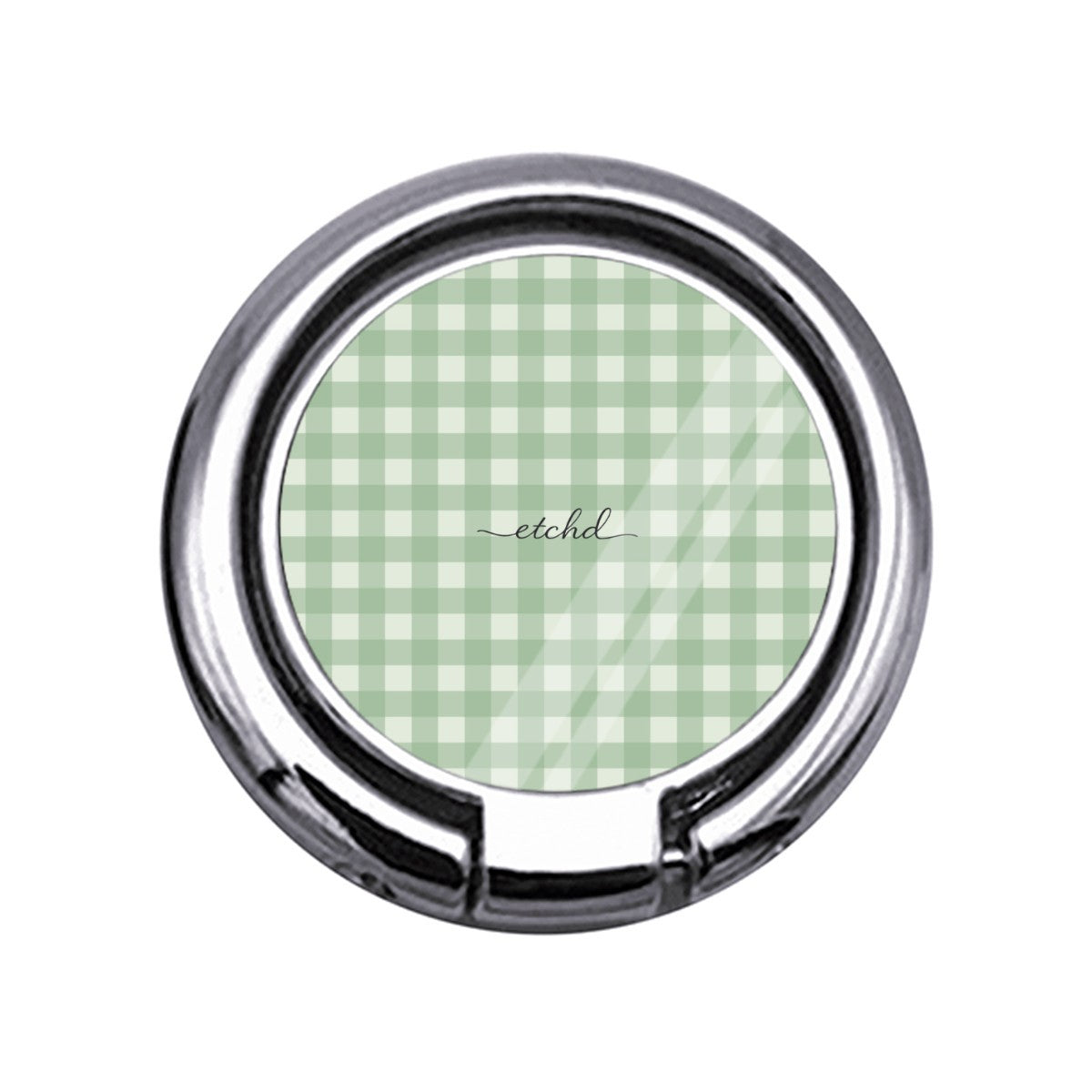 Sage & Cream Gingham Slim Ring Holder by etchd