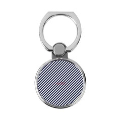 Navy & Cream Striped Diagonal Classic Ring Holder by etchd