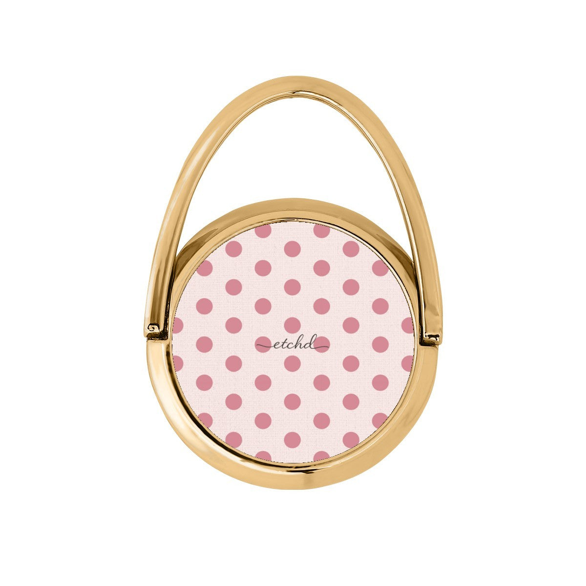 Blush & Cream Polka Dot Hoop Ring Holder by etchd