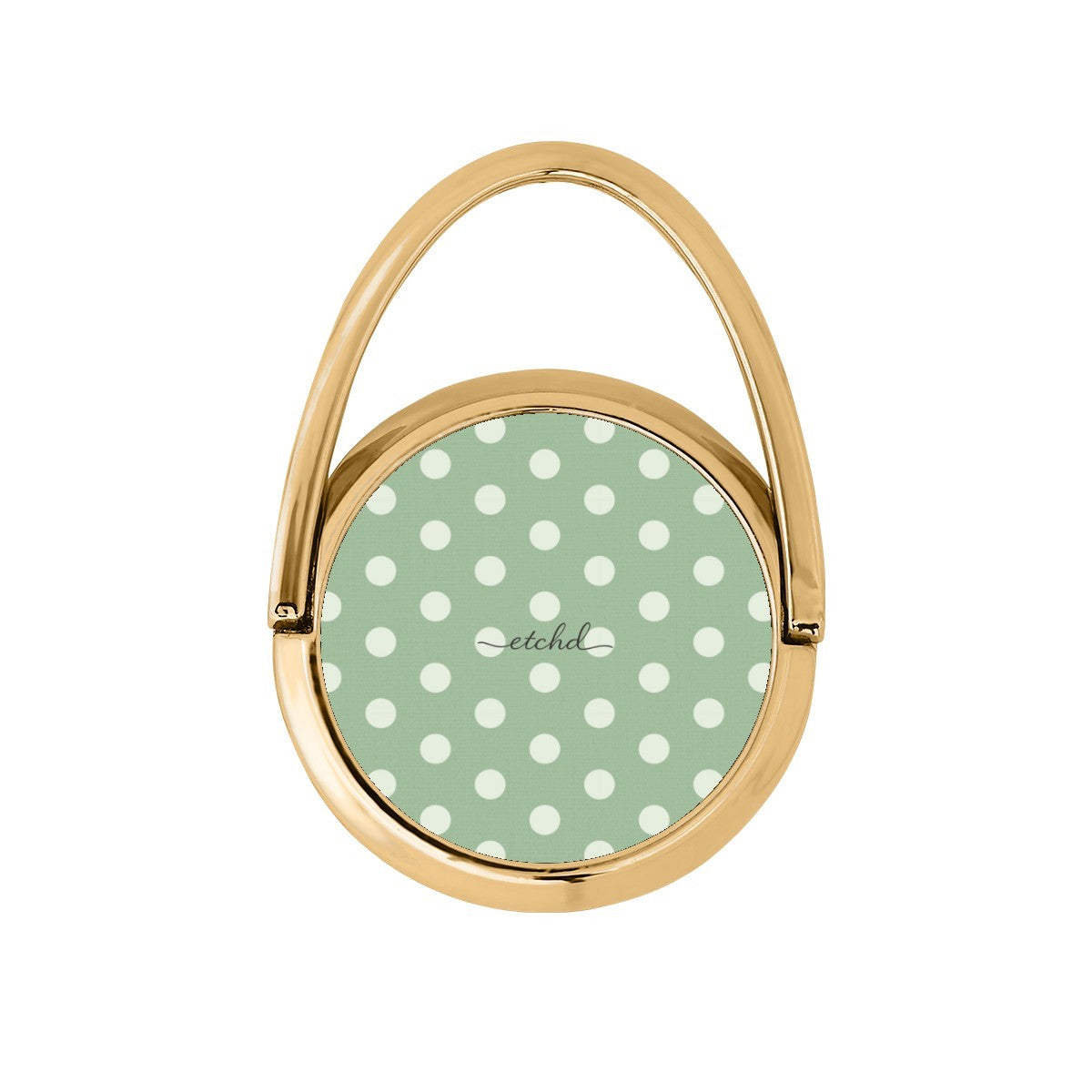 Cream & Sage Polka Dot Hoop Ring Holder by etchd