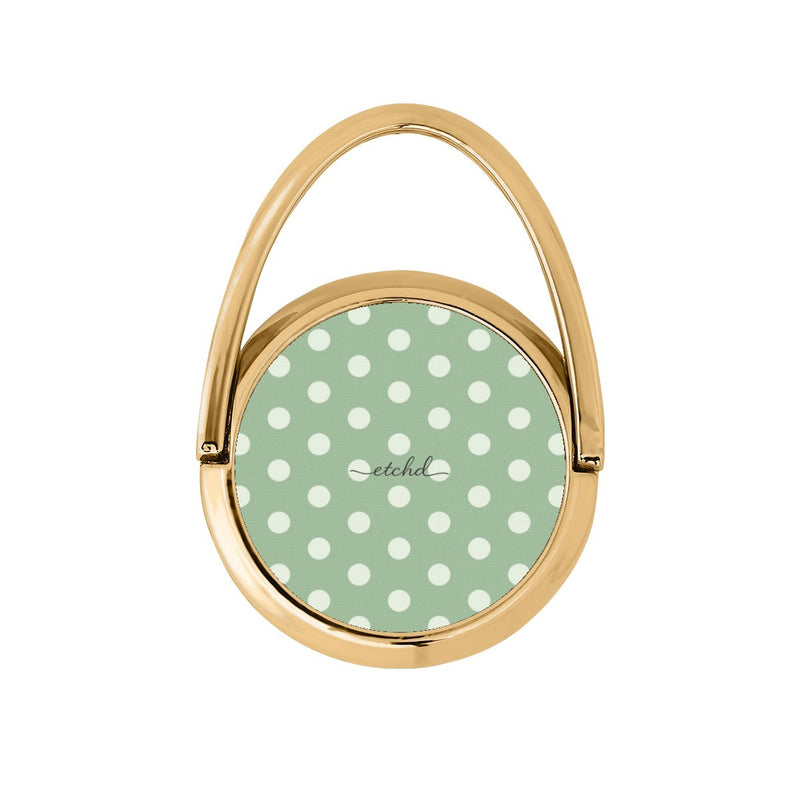 Cream & Sage Polka Dot Hoop Ring Holder-zoom-