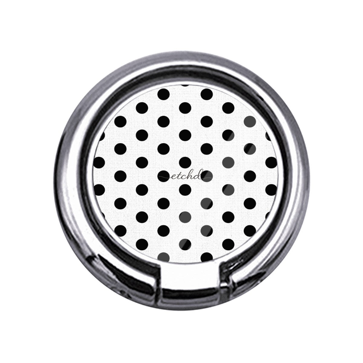 Black & White Polka Dot Slim Ring Holder by etchd