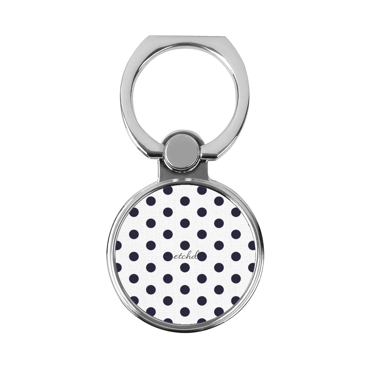 Navy & White Polka Dot Classic Ring Holder by etchd