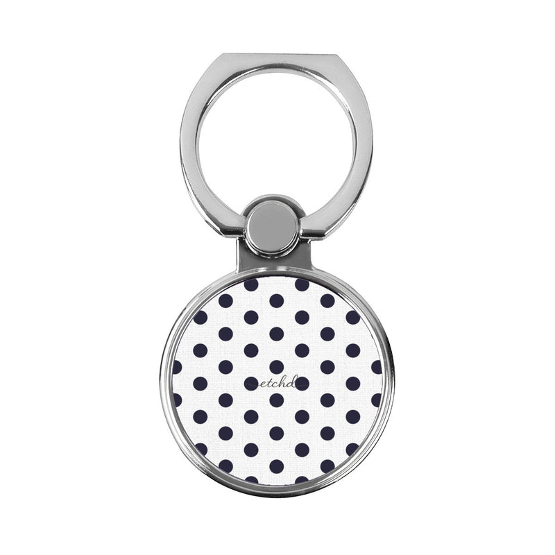 Navy & White Polka Dot Classic Ring Holder-zoom-