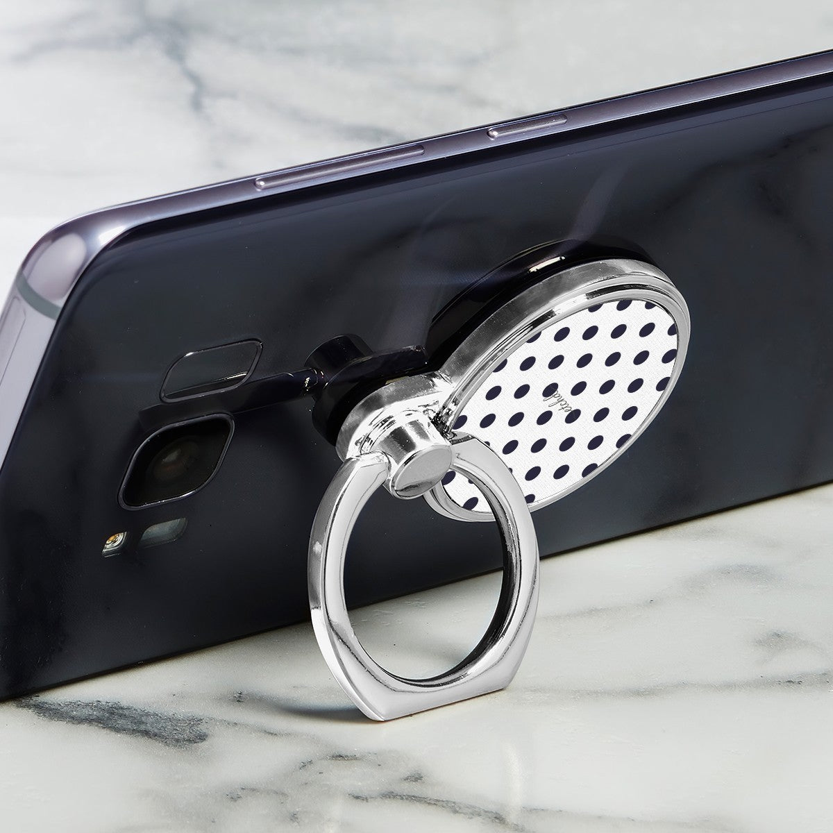 Navy & White Polka Dot Classic Ring Holder by etchd, view 2
