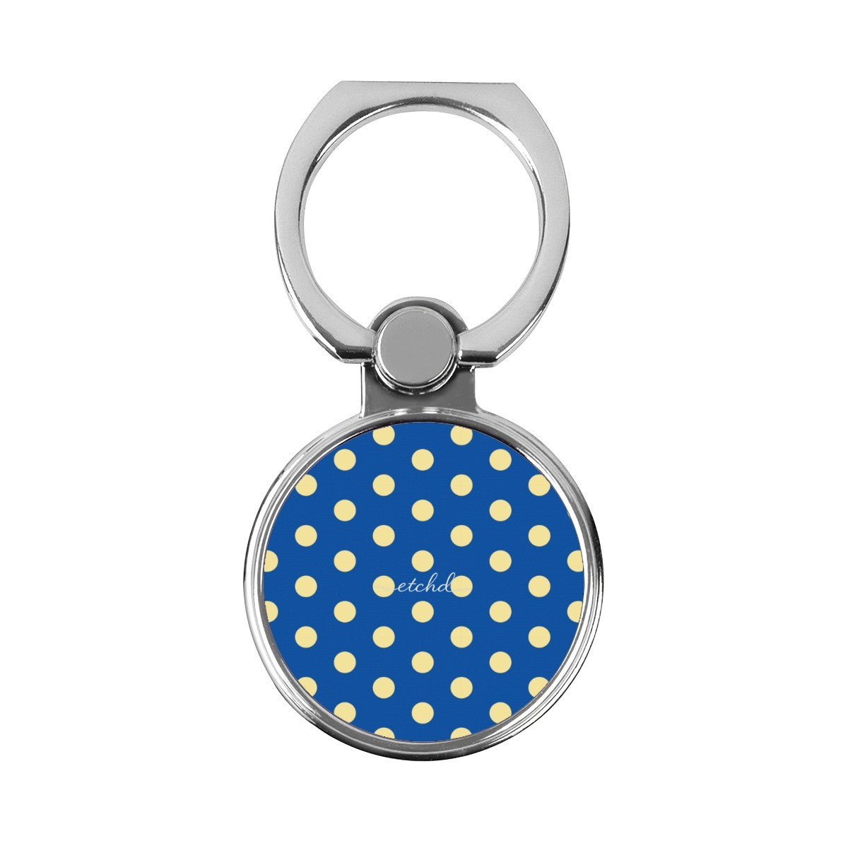 Butter & Cobalt Polka Dot Classic Ring Holder by etchd