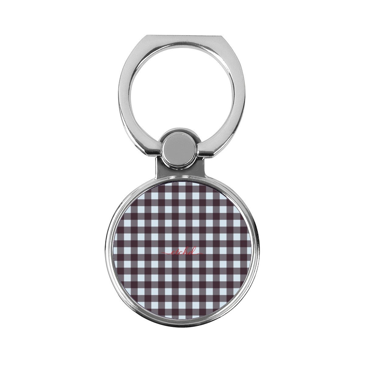 Blue & Plum Gingham Classic Ring Holder by etchd