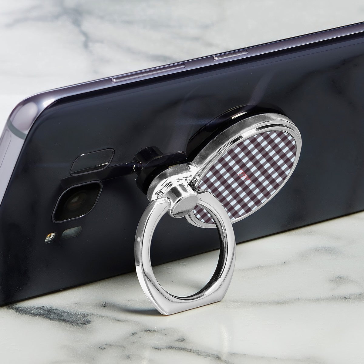 Blue & Plum Gingham Classic Ring Holder by etchd, view 2