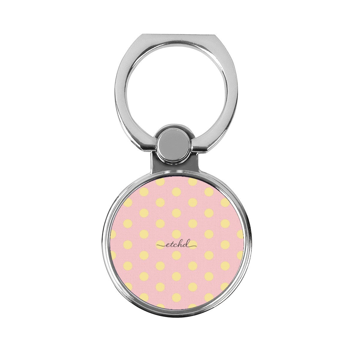 Butter & Pink Polka Dot Classic Ring Holder by etchd
