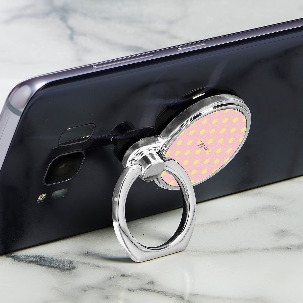 Butter & Pink Polka Dot Classic Ring Holder by etchd, view 2