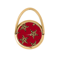 Red & Leopard Stars Hoop Ring Holder by etchd