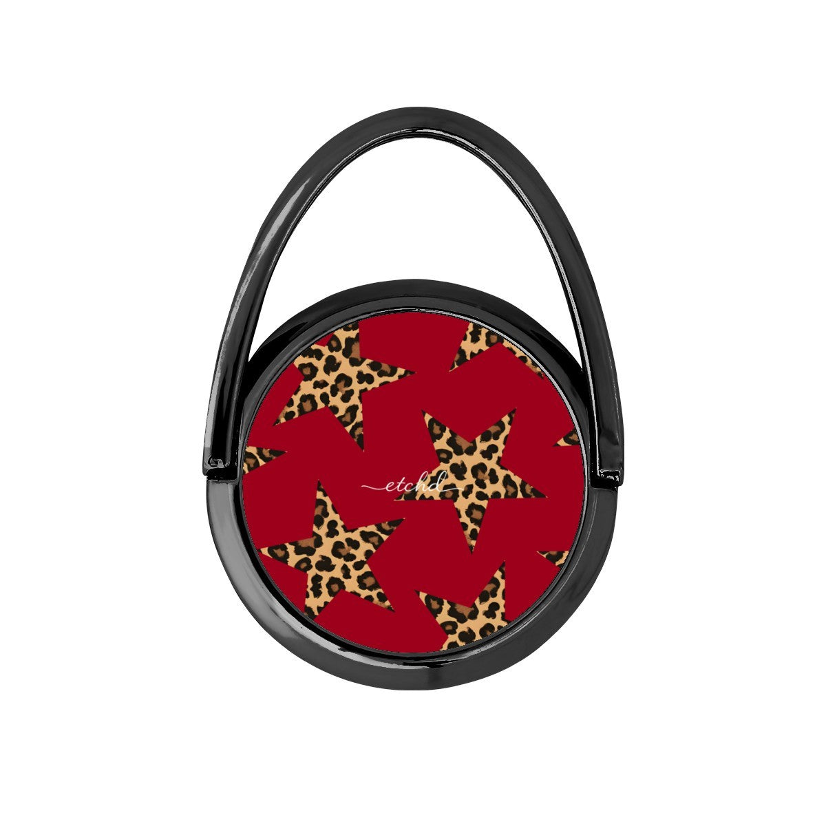 Red & Leopard Stars Hoop Ring Holder by etchd, view 8