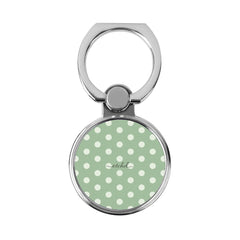Cream & Sage Polka Dot Classic Ring Holder by etchd